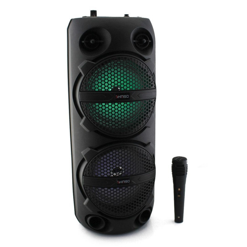 Портативная Bluetooth колонка KIMISO QS 653 7964 с микрофоном, подсветкой, черная