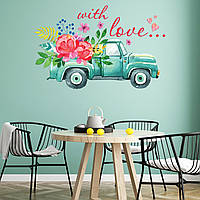 Наклейка вінілова Zatarga " З любов'ю" розмір листа набору  М 500х320мм  матова