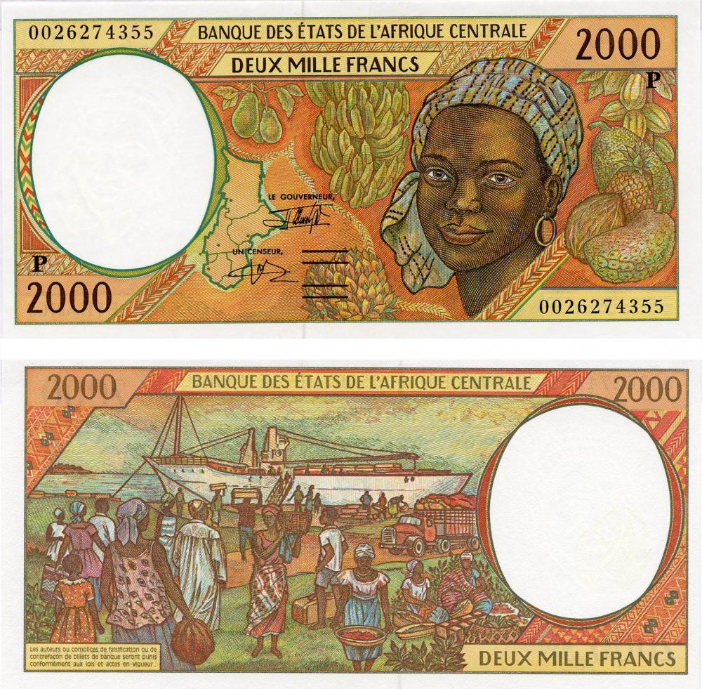 Центральна Африка 2000 франків (P - Чад) UNC