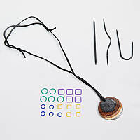 Набор:магнитное ожерелье и аксессуары для вязания Natural Hues,KnitPro