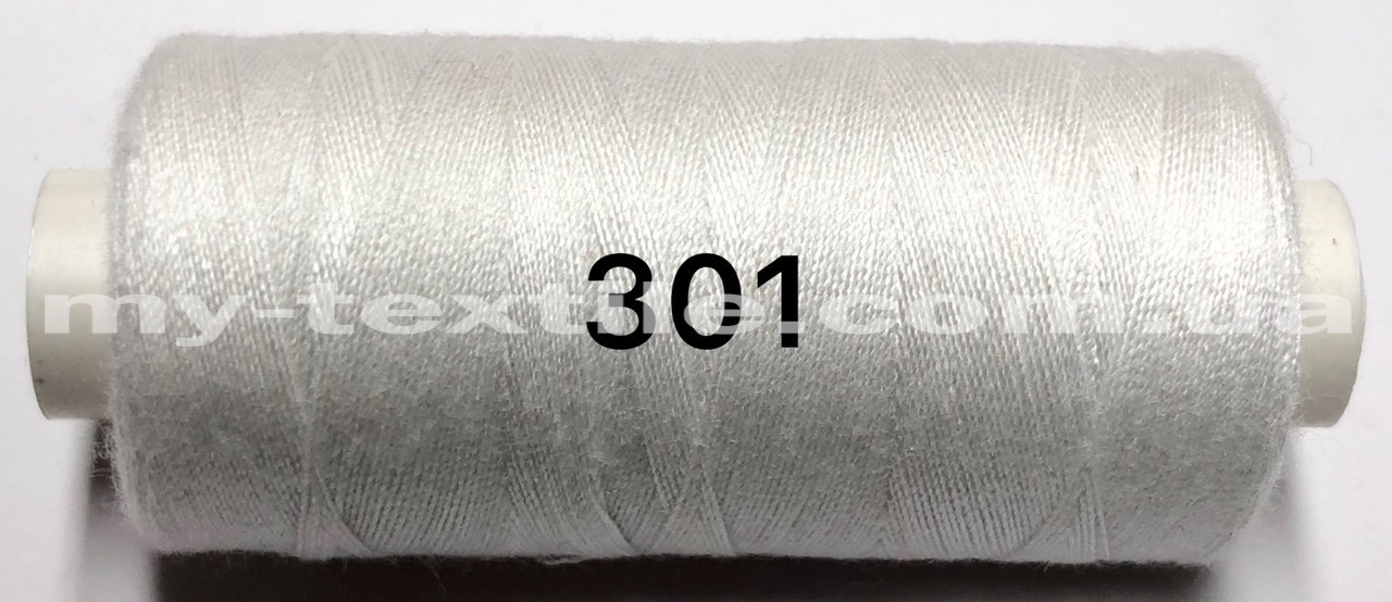 Швейна Нитка 40s/2 400 ярдів Kiwi №301 Білий, фото 1