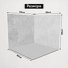 Фон вініловий 3D зелене боке з краплями, підлога золотисте дерево і кремовий мармур, 50×50 см, №58644, фото 5