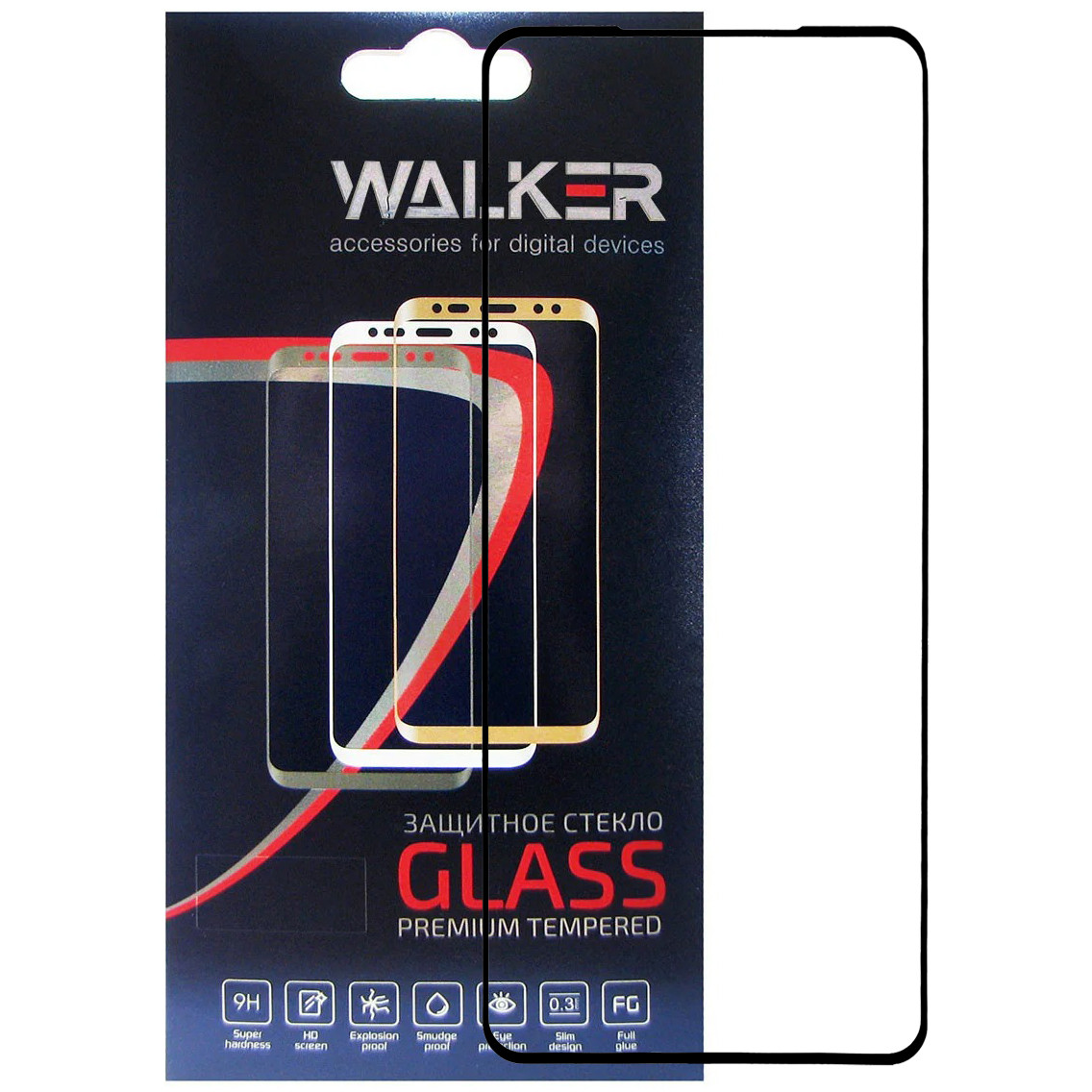 Захисне скло Walker 3D Full Glue для Xiaomi Mi 10T / Mi 10T Lite Black