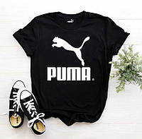 Женская футболка Puma чёрная Пума