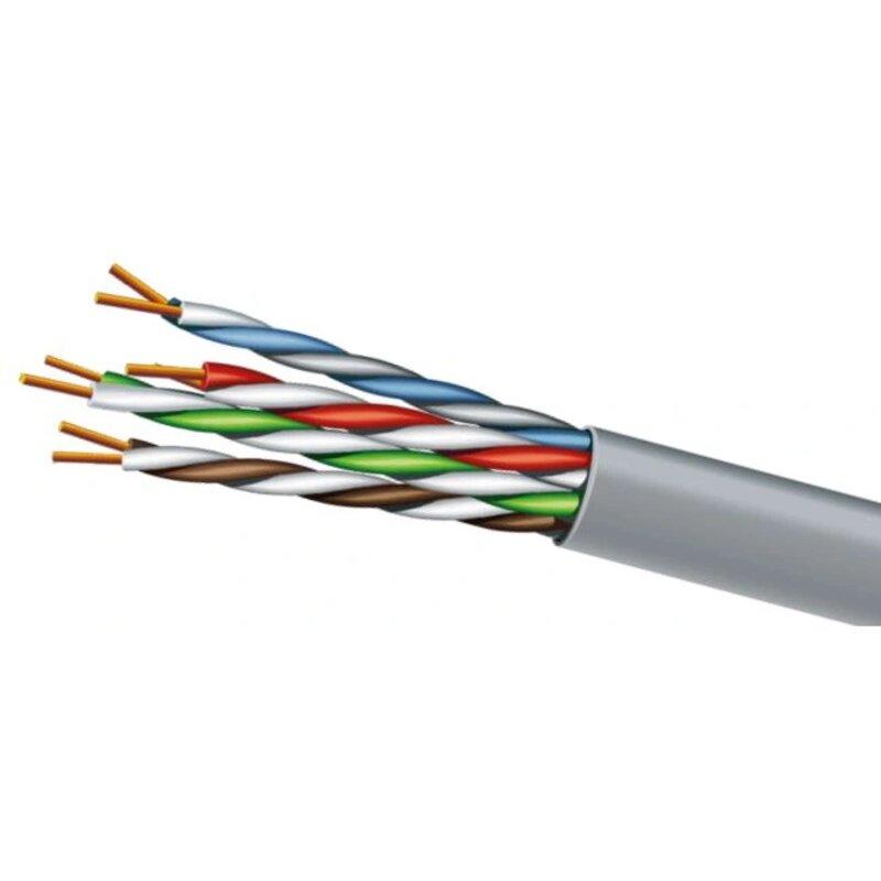 Кабель кручена пара ЗЗЦМ UTP 4х2х0.51 24 AWG cat.5e (UTP мідь внутрішній) бухта 305м білий
