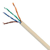 Кабель кручена пара ЗЗЦМ UTP LSZH 4х2х0.5 24 AWG Cat. 5e (UTP мідь внутрішній безгалогенний LSZH) бухта 305м білий