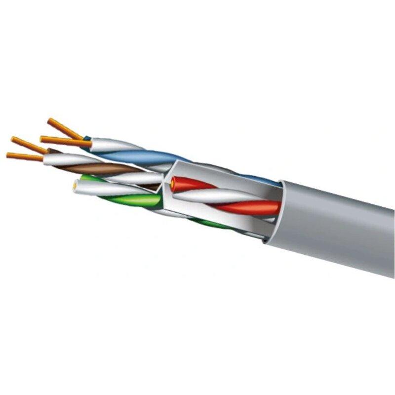 Кабель кручена пара ЗЗЦМ UTP 4х2х0.5 23 AWG Cat.6 (UTP мідь внутрішній) бухта 305м білий
