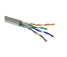 Кабель кручена пара OK-net КПВ-ВП (350) 4*2*0.50 UTP-cat.5Е (UTP мідь внутрішній) бухта 305м білий