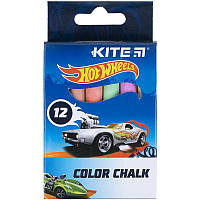 Мел цветной Kite Jumbo Hot Wheels HW21-075, 12 штук