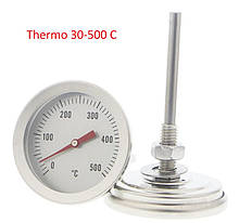 Термометр для гриля, барбекю, коптильня, піч щуп на різьбі 0-500 градусів