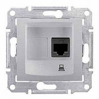 Розетка Schneider-Electric Sedna комп'ютерна UTP кат. 5 е алюміній ( SDN4300160 )