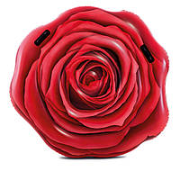 Надувной матрас "Красная роза", 137*132см, ремкомплект, в кор.27*25*8см. INTEX (58783)