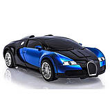 Робот-трансформер на радіокеруванні Bugatti Car Robot Size 1:18 Синя, фото 4