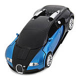 Робот-трансформер на радіокеруванні Bugatti Car Robot Size 1:18 Синя, фото 3