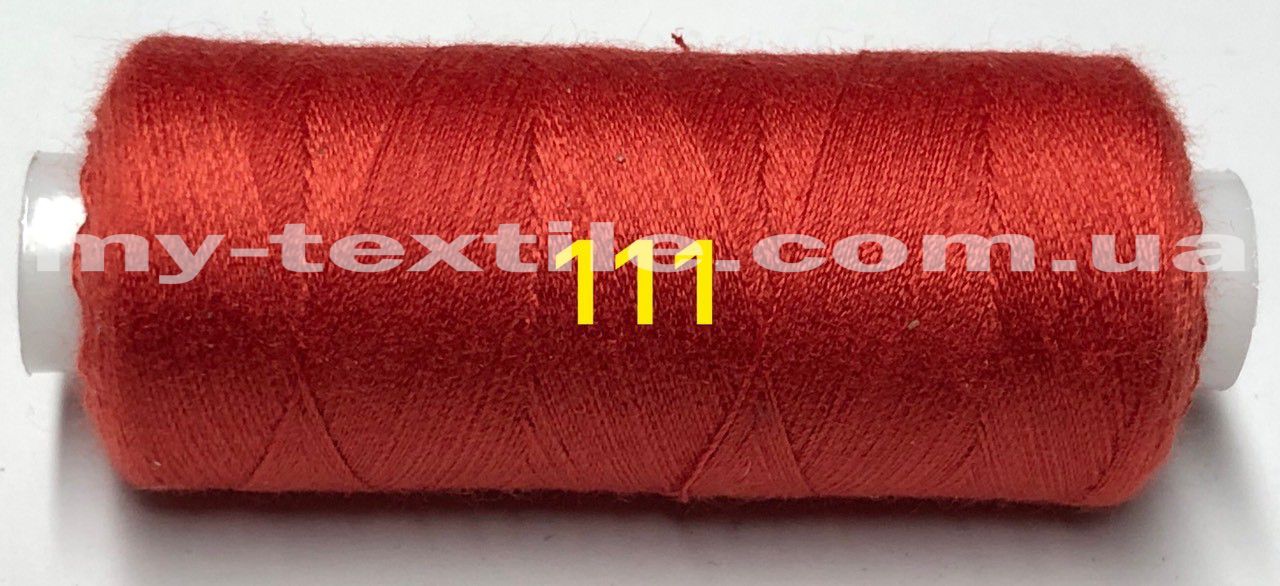 Нитка швейна 40s/2 400 ярдів Kiwi No111 Червоний (Алий), фото 1