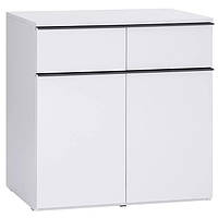 Комод Lucca / Лукка 2 двері 2 висувні шухляди Глянець Білий — Мат Антрацит ТМ Міро Марк
