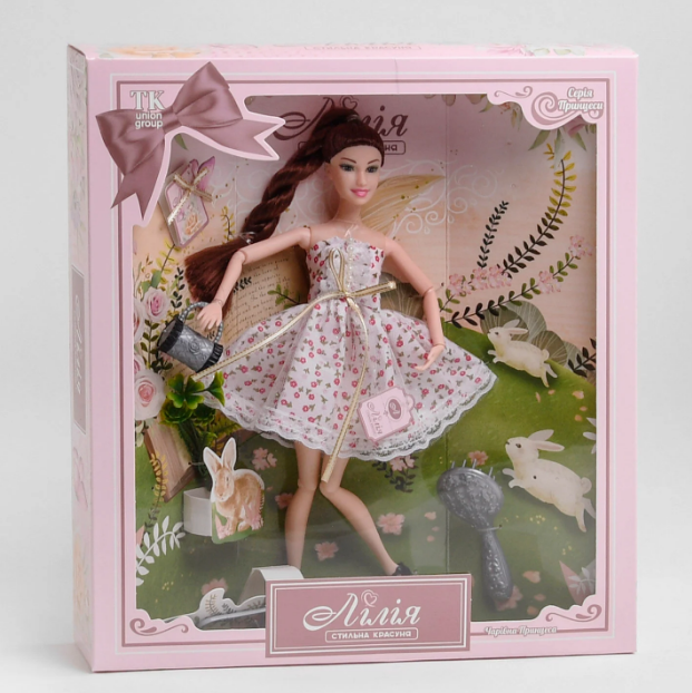 Лялька Лілія Чарівна принцеса ТК — 87402 з аксесуарами, ручки та ніжки згинаються, фото 1