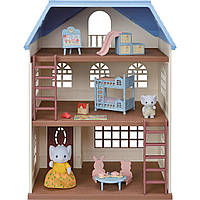 Sylvanian Families 5513 Будинок з небесно-блакитною терасою з меблями та фігурками слоників