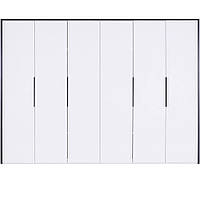 Шафа розпашна 6 дверна Lucca/Лука Глянець Білий — Мат Антрацит ТМ Міро Марк