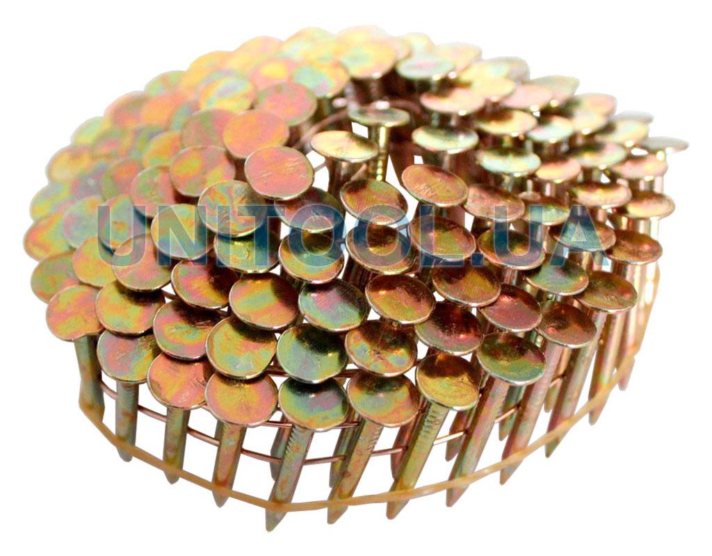 Цвяхи покрівельні барабанні (в бобіні) оцинковані з насічкою діаметр 3 мм довжина 25 мм, 32 мм, ящик 7200 шт
