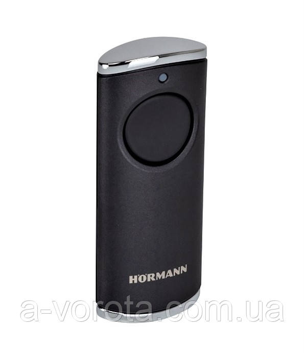 Hormann HS 1 BS (чорний матовий із хром-ковпачками) пульт брелок для автоматики воріт