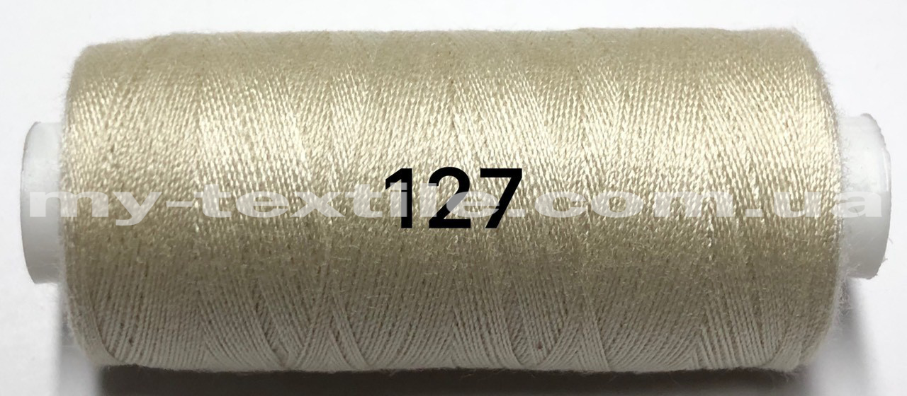 Швейна Нитка 40s/2 400 ярдів Kiwi №127 Молочний, фото 1