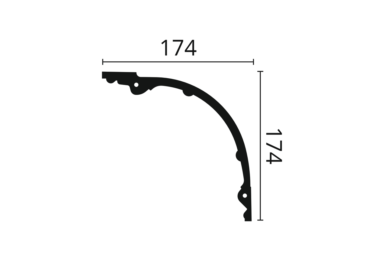 Плинтус потолочный из полиуретана Arstyl Z42 (2м) - фото 4 - id-p148437028