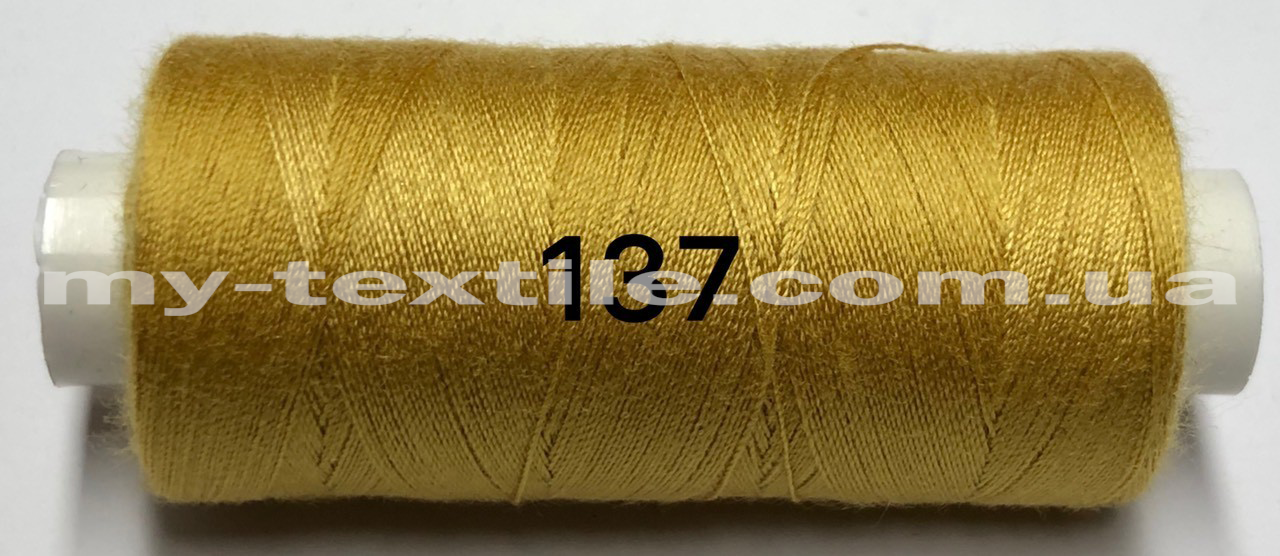 Швейна Нитка 40s/2 400 ярдів Kiwi №137 Гірчичний, фото 1