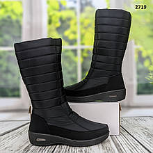 Чобітки жіночі зимові дутіки середньої висоти на танкетці Progress 2719