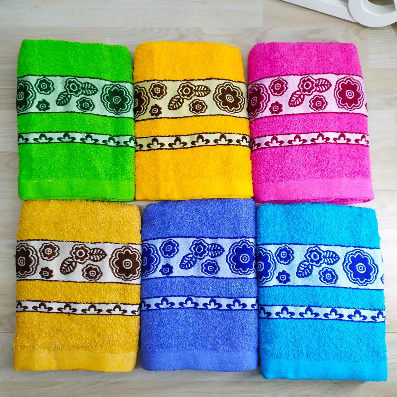 Рушник махровий для обличчя Ромашка бавовна 100*50 см, фото 1