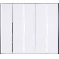 Шафа розпашна 5 дверна Lucca/Лука Глянець Білий — Мат Антрацит ТМ Міро Марк