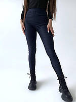 Лосини з кишенями висока талія стрейч джинс на флісі