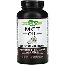Олія МСТ, Nature's Way "MCT Oil" тригліцериди середнього ланцюга з кокосової олії (180 капсул)