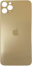 Задня кришка iPhone 11 Pro Max золотиста Matte Gold з великими отворами під віконця-камер оригінал