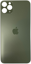 Задня кришка iPhone 11 Pro Max зелена Matte Midnight Green з великими отворами під віконця камер оригінал