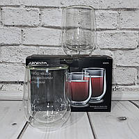 Набор стеклянных стаканов с двойными стенками 2шт 320мл Ardesto ar2637g
