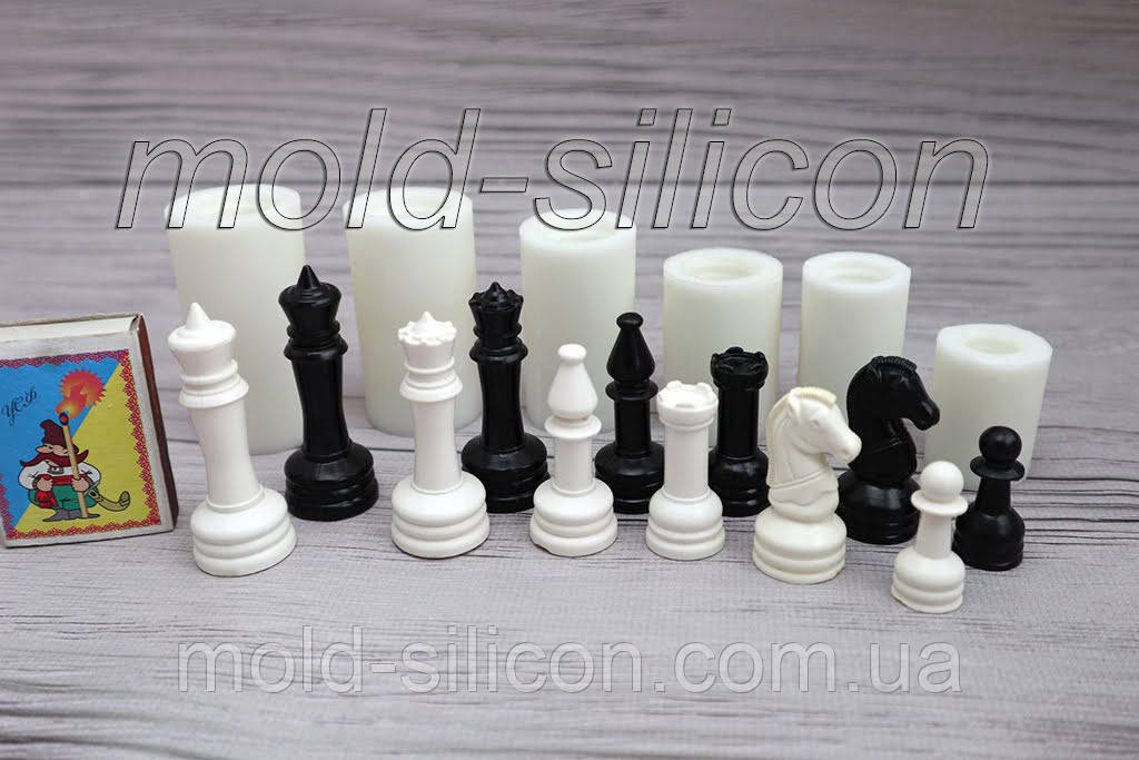 Набір силіконових молдів 3Д "Шахмати", фото 1