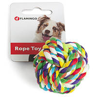 Karlie-Flamingo (Карли-Фламинго) COTTON BALL игрушка для собак мяч плетеный веревочный, хлопок