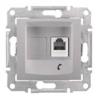 Розетка Schneider-Electric Sedna Телефонна RJ11 алюміній ( SDN4101160 )