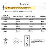 Набір кобальтових свердел із 6 шт., спіральний гвинт, метричний композитний позначник, свердло для позначника, фото 2