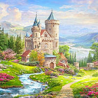 Картина по номерам Австрийский замок, Холст на Деревянном подрамнике, Акриловые Краски, Кисти, Размер: