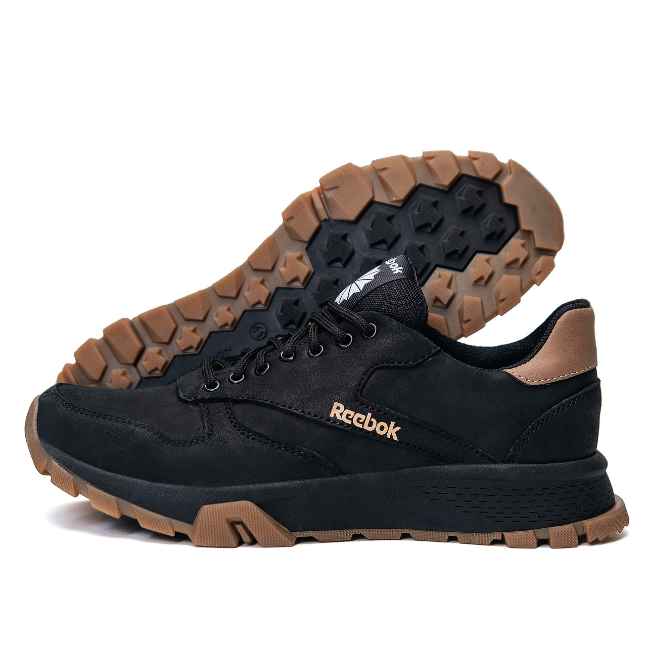 Чоловічі шкіряні кросівки Classic Black, фото 1