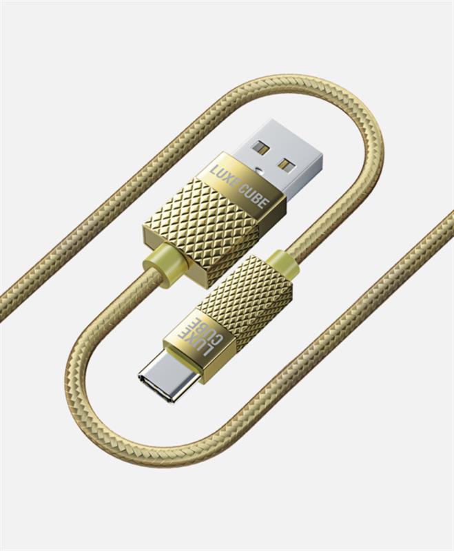 Кабель Luxe Cube Premium USB-Type-C 1m Gold (888999681)