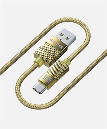 Кабель Luxe Cube Premium USB-Type-C 1m Gold (888999681), фото 1
