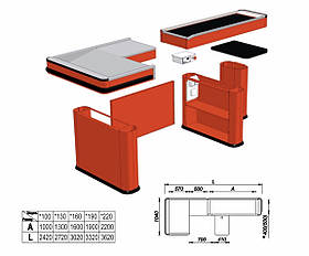 Касовий бокс UNO-OPTIMA з транспортерною стрічкою