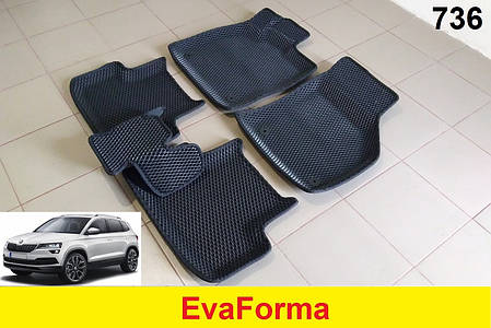 3D килимки EvaForma на Skoda Karoq '18-, килимки ЕВА, фото 2