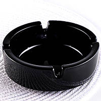 Чёрная круглая пепельница Luminarc Stackable Black Ashtray 107мм