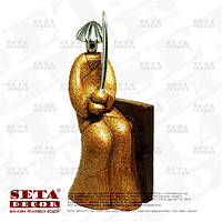 Миниатюрная скульптура Самурай (статуэтка, фигурка), материал каменная крошка.