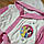 Махровий халат для дівчинки, зріст 92-98, колір білий, рожевий, фото 2