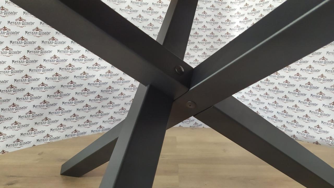 Стол обеденный "Айрон", ТМ Металл-Дизайн Черный бархат + ДСП, 1200х750 - фото 3 - id-p1555503188
